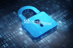 Padlock next to an ssh command marking an encrypted channel